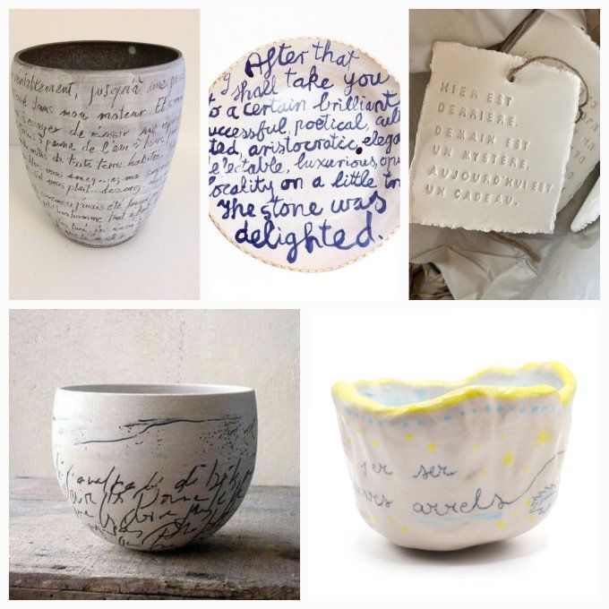 Week-End 12-13 juillet STAGE POTERIE " Ecriture Poétique" faïence blanche, porcelaine formes simples